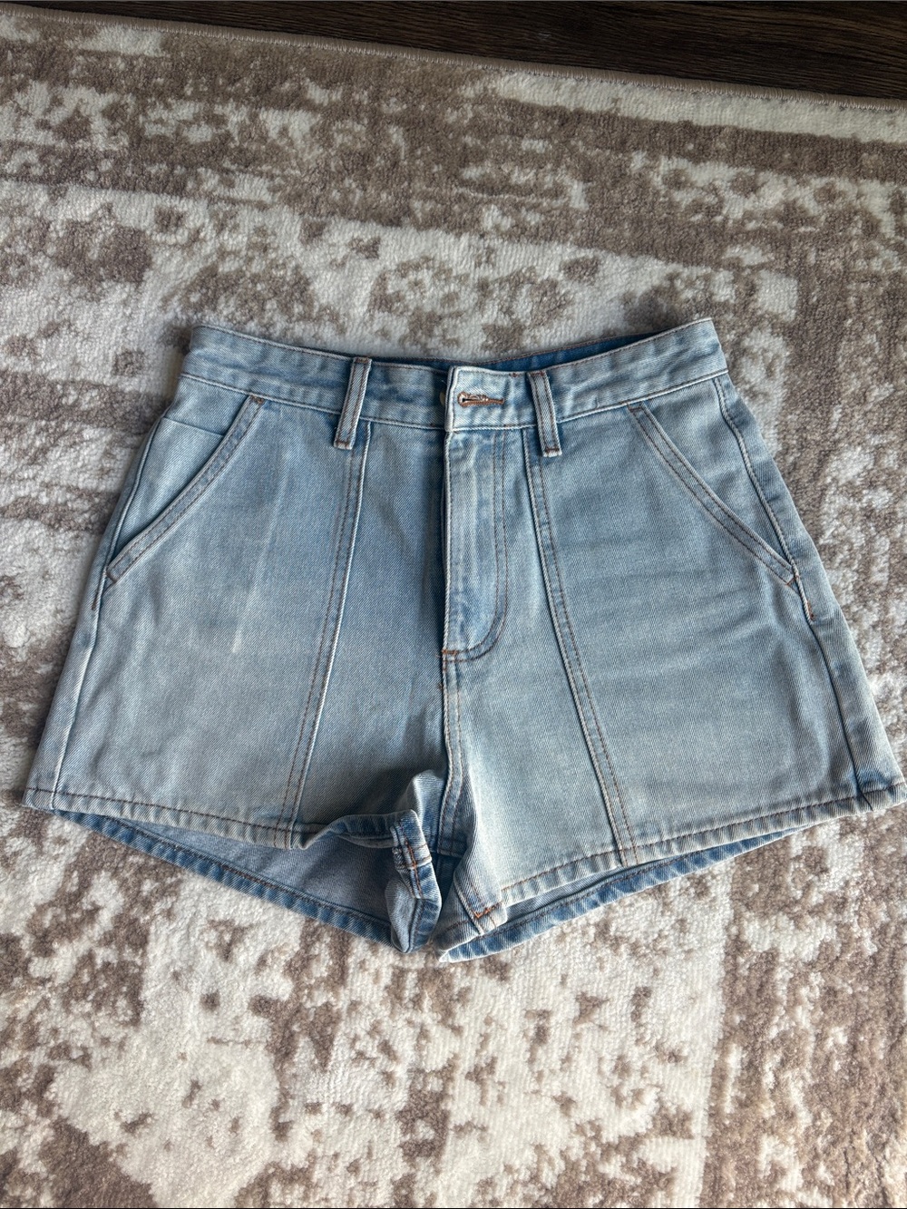 Billabong Light Blue High-Rise Denim Shorts